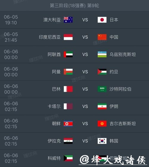 2026年世界杯比赛时间安排表